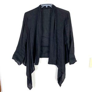 Eileen Fisher Black Open-Front Blazer